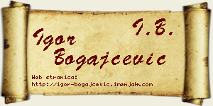 Igor Bogajčević vizit kartica